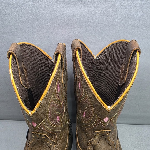 Justin Gypsy Gemma Boots Women's Size 9B Brown Shetland Buffalo Leather GY9526 - Picture 11 of 16